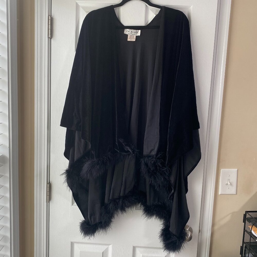 Vintage J.R. Nites by Caliendo | Velvet Faux Fur Wrap